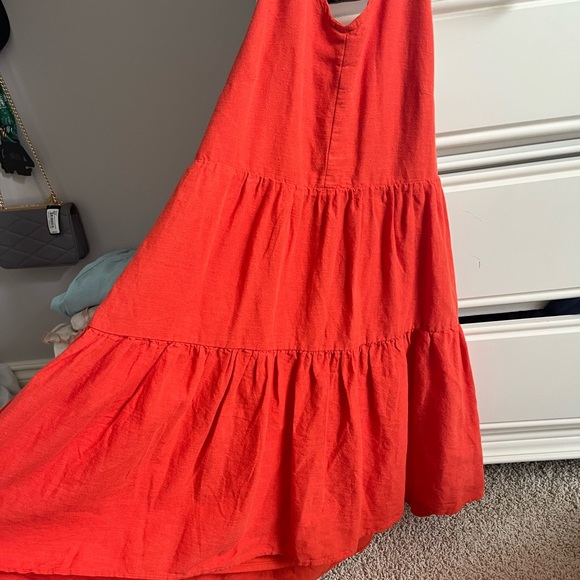 American Eagle Halter Sundress Orange/Red - Picture 3 of 5